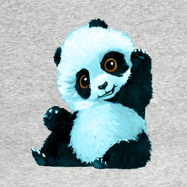 Baby Blue Panda by DavidLoblaw